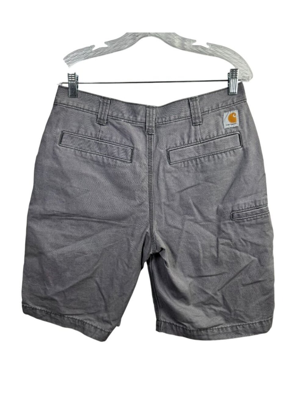 Carhartt Gray Relaxed Fit Cotton Canvas Work Shorts Size 32 x10 Utility